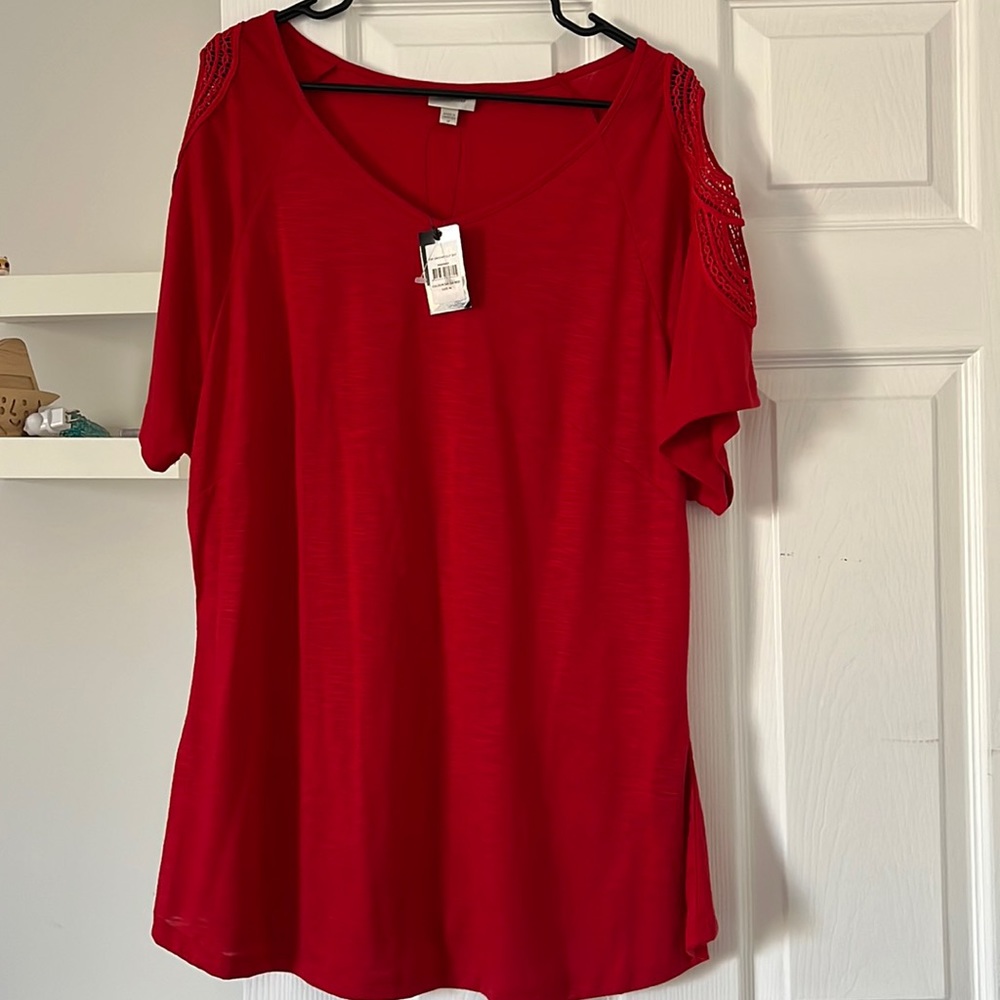 Red short sleeve women’s size 18 top